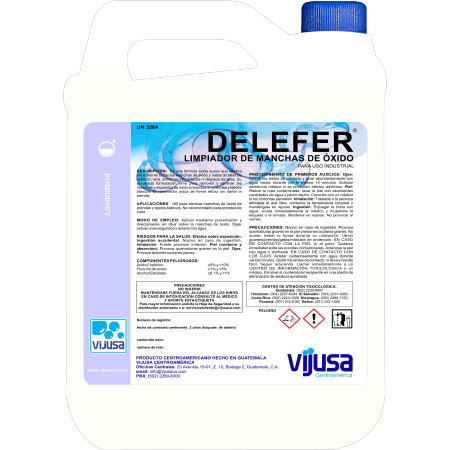 DELEFER Desmanchante textil para manchas de óxido.